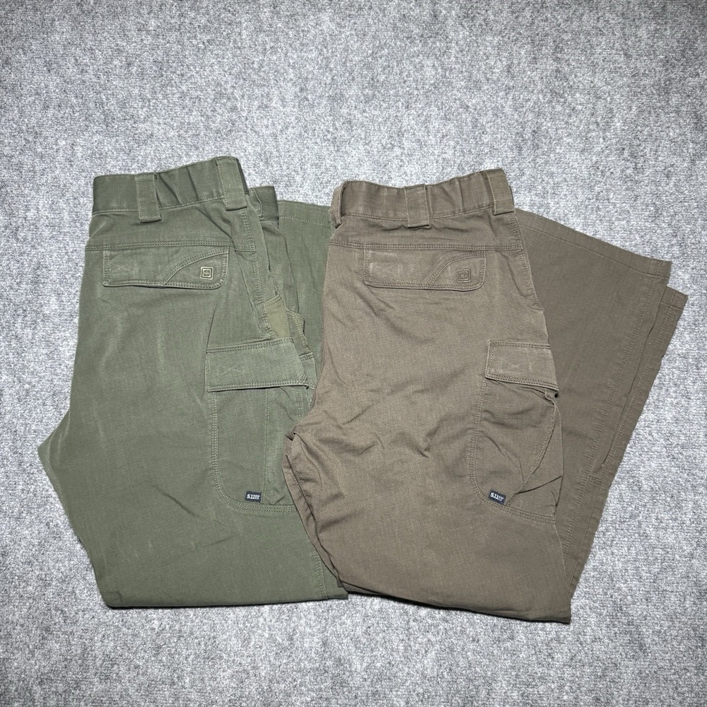 5.11 Tactical Stryke Cargo Pants Ripstop Men 34x30 Brown Green Lot of 2, 74369